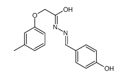 2-(3-methylphenoxy)-N'-[(4-oxocyclohexa-2,5-dien-1-ylidene)methyl]acetohydrazide结构式