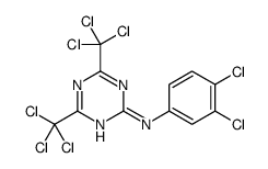 N-(3,4-dichlorophenyl)-4,6-bis(trichloromethyl)-1,3,5-triazin-2-amine Structure