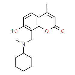 8-{[Cyclohexyl(methyl)amino]methyl}-7-hydroxy-4-methyl-2H-chromen-2-one structure