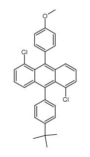 9-(4-(tert-butyl)phenyl)-1,5-dichloro-10-(4-methoxyphenyl)anthracene结构式