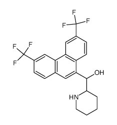 α-(2-Piperidyl)-3,6-bis(trifluoromethyl)-9-phenanthrenemethanol结构式