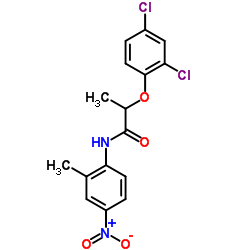 2-(2,4-Dichlorophenoxy)-N-(2-methyl-4-nitrophenyl)propanamide结构式