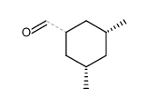 Cyclohexanecarboxaldehyde, 3,5-dimethyl-, (3R,5S)-rel- (9CI) Structure