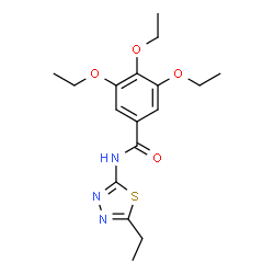 3,4,5-Triethoxy-N-(5-ethyl-1,3,4-thiadiazol-2-yl)benzamide structure