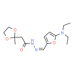 1,3-Dioxolane-2-acetic acid,2-methyl-,[[5-(diethylamino)-2-furanyl]methylene]hydrazide (9CI) structure