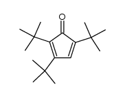 2,3,5-Tri-tert-butyl-2,4-cyclopentadien-1-on结构式