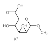 3,4,5-trihydroxy-6-methoxy-oxane-2-carboxylic acid Structure