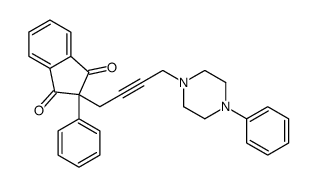 2-phenyl-2-[4-(4-phenylpiperazin-1-yl)but-2-ynyl]indene-1,3-dione结构式