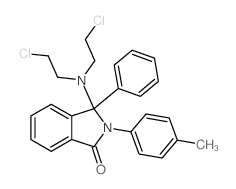 3-[bis(2-chloroethyl)amino]-2-(4-methylphenyl)-3-phenyl-isoindol-1-one Structure