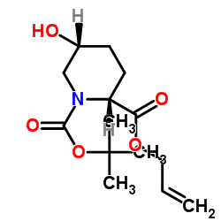 1-O-tert-butyl 2-O-prop-2-enyl (2R,5R)-5-hydroxypiperidine-1,2-dicarboxylate结构式