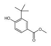 3-叔丁基-4-羟基苯甲酸甲酯结构式
