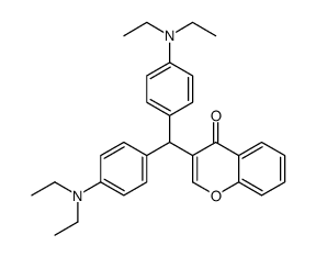 3-[bis[4-(diethylamino)phenyl]methyl]chromen-4-one结构式