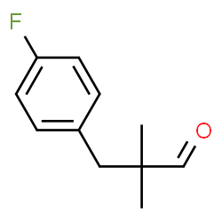 BENZENEPROPANAL, 4-FLUORO-.ALPHA.,.ALPHA.-DIMETHYL-结构式