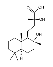 15-nor-8α,13-dihydroxy-14-labdanoic acid Structure