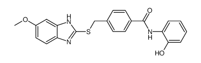 N-(2-hydroxy-phenyl)-4-(6-methoxy-1H-benzoimidazol-2-ylsulfanylmethyl)-benzamide结构式