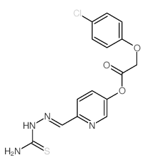 [6-[(carbamothioylhydrazinylidene)methyl]pyridin-3-yl] 2-(4-chlorophenoxy)acetate picture