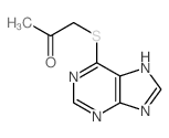 2-Propanone, (purin-6-ylthio)-结构式