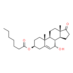 Androst-5-en-17-one,7-hydroxy-3-[(1-oxoheptyl)oxy]-,(3beta,7alpha)-(9CI)结构式