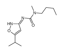 1-butyl-1-methyl-3-(5-propan-2-yl-1,2-oxazol-3-yl)urea结构式