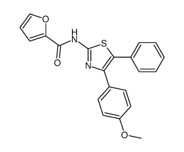 N-[4-(4-methoxyphenyl)-5-phenyl-1,3-thiazol-2-yl]furan-2-carboxamide结构式