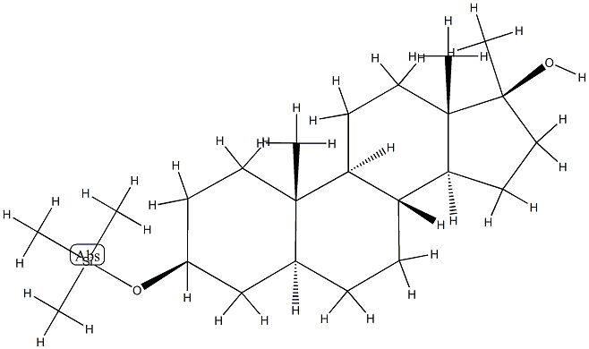 17-Methyl-3β-[(trimethylsilyl)oxy]-5α-androstan-17β-ol结构式