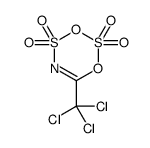 6-(trichloromethyl)-1,3,2,4,5-dioxadithiazine 2,2,4,4-tetraoxide结构式