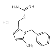 Carbamimidothioic acid,[2-methyl-1-(phenylmethyl)-1H-imidazol-5-yl]methyl ester, dihydrochloride (9CI) Structure
