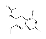 (2S)-2-acetylamino-3-(2-fluoro-4-methylphenyl)propionic acid methyl ester Structure