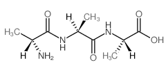D-丙氨酰-L-丙氨酰-L-丙氨酸结构式
