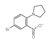 Pyrrolidine, 1-(4-bromo-2-nitrophenyl)- structure