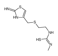 1-[2-[(2-amino-1,3-thiazol-4-yl)methylsulfanyl]ethyl]-3-methylthiourea结构式