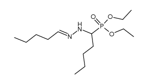 (1-pentylidenehydrazino-pentyl)-phosphonic acid diethyl ester Structure
