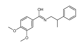 3,4-dimethoxy-N-(2-phenylpropyl)benzamide结构式