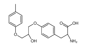 (2S)-2-amino-3-[4-[2-hydroxy-3-(4-methylphenoxy)propoxy]phenyl]propanoic acid Structure