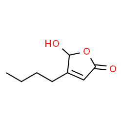 2(5H)-Furanone, 4-butyl-5-hydroxy- (9CI) Structure