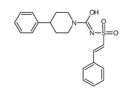 4-phenyl-N-(2-phenylethenylsulfonyl)piperidine-1-carboxamide结构式