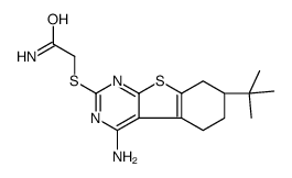 2-[(4-amino-7-tert-butyl-5,6,7,8-tetrahydro-[1]benzothiolo[2,3-d]pyrimidin-2-yl)sulfanyl]acetamide Structure