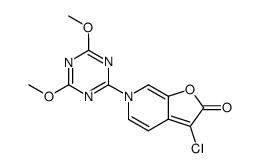 3-chloro-6-(4,6-dimethoxy-1,3,5-triazin-2-yl)-2-oxo-2,6-dihydrofuro<2,3-c>pyridine Structure