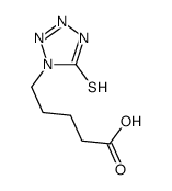 5-(5-sulfanylidene-2H-tetrazol-1-yl)pentanoic acid结构式