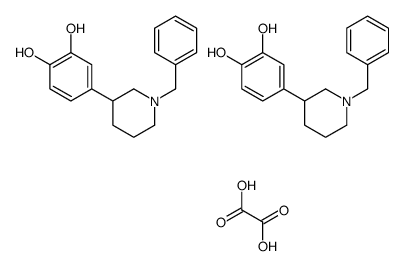 4-(1-benzylpiperidin-3-yl)benzene-1,2-diol,oxalic acid结构式