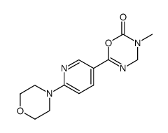 3-methyl-6-(6-morpholin-4-yl-pyridin-3-yl)-3,4-dihydro-[1,3,5]oxadiazin-2-one Structure