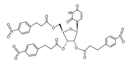 O2',O3',O5'-tris-[3-(4-nitro-phenyl)-propionyl]-uridine结构式