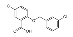 5-chloro-2-[(3-chlorophenyl)methoxy]benzoic acid Structure