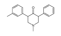 1-Methyl-3-phenyl-5-m-tolyl-piperidin-4-one Structure