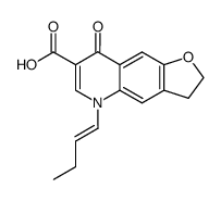 5-((E)-But-1-enyl)-8-oxo-2,3,5,8-tetrahydro-furo[2,3-g]quinoline-7-carboxylic acid结构式