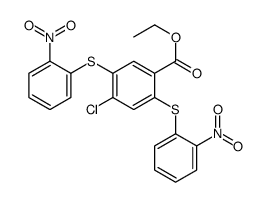 ethyl 4-chloro-2,5-bis[(2-nitrophenyl)sulfanyl]benzoate Structure
