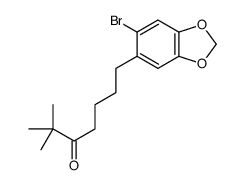 7-(6-bromo-1,3-benzodioxol-5-yl)-2,2-dimethylheptan-3-one Structure