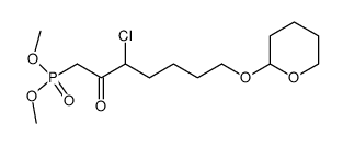 dimethyl 2-oxo-3-chloro-7-(2-tetrahydropyranyloxy)heptylphosphonate Structure