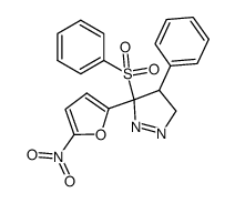3-benzenesulfonyl-3-(5-nitro-furan-2-yl)-4-phenyl-4,5-dihydro-3H-pyrazole Structure