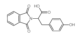 2-(1,3-dioxoisoindol-2-yl)-3-(4-hydroxyphenyl)propanoic acid结构式